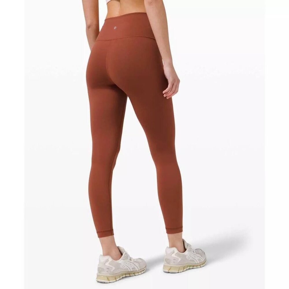 Lululemon Wunder Train High-Rise Tight 25" Size 4 Dark Terracotta